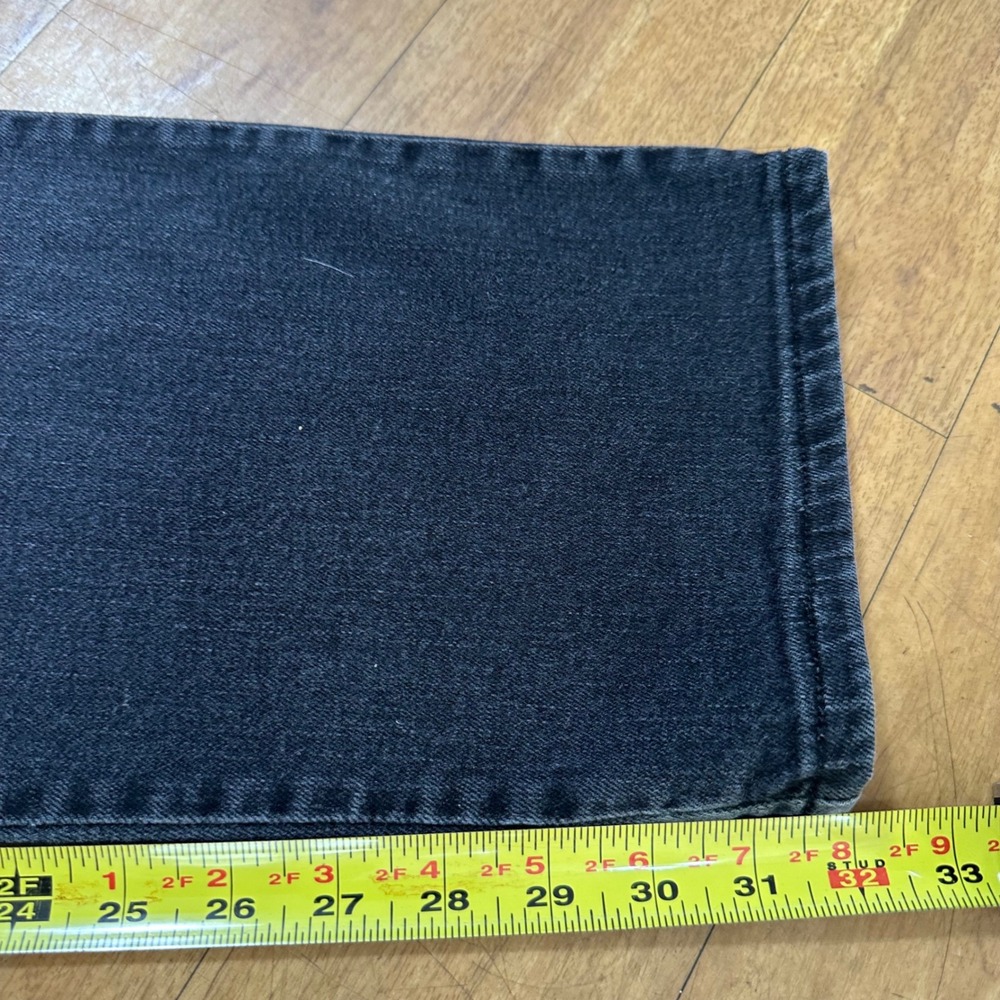 Lee Jeans Women's Size 14 Tall Black Wash Relaxed Fit Straight Leg Mid Rise - Picture 7 of 8